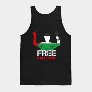 Free Palestine - Palestinian Flag On Palestinian Citizen Tank Top